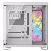 CORSAIR 6500X Tempered Glass Dual-Chamber - White RGB iCue