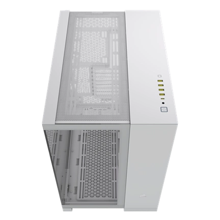 CORSAIR 6500X Tempered Glass Dual-Chamber - White RGB iCue