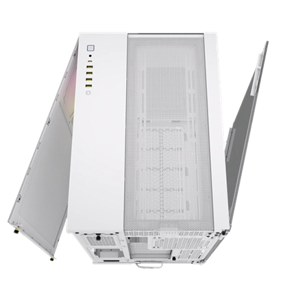 CORSAIR 6500X Tempered Glass Dual-Chamber - White RGB iCue