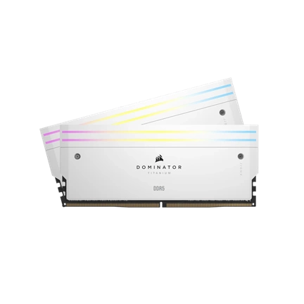 CORSAIR Dominator Titanium RGB DDR5 6400MHz CL32 96GB (2x48GB) White