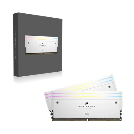 CORSAIR Dominator Titanium RGB DDR5 6400MHz CL32 96GB (2x48GB) White