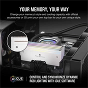 CORSAIR Dominator Titanium RGB DDR5 6400MHz CL32 96GB (2x48GB) White