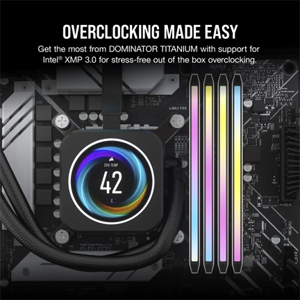 CORSAIR Dominator Titanium RGB DDR5 6400MHz CL32 96GB (2x48GB) White