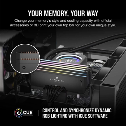 CORSAIR Dominator Titanium RGB DDR5 6600MHz CL32 96GB (2x48GB)