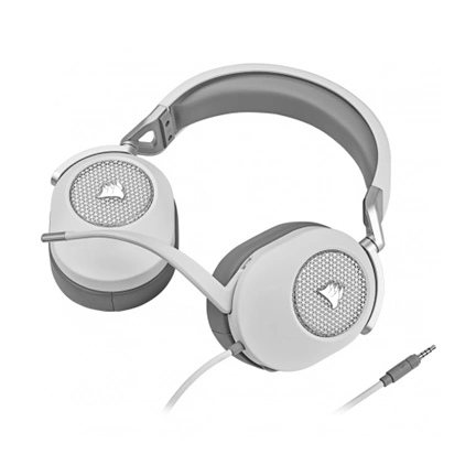 CORSAIR HS65 Surround Wired Gaming Headset - White