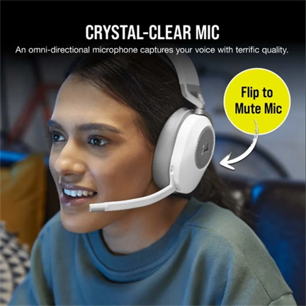 CORSAIR HS65 v2 Wireless Gaming Headset White