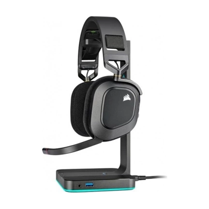 CORSAIR HS80 RGB Wireless Premium Gaming Headset with Spatial Audio — Carbon (EU) CORSAIR HS80 RGB Wireless Premium Gaming Headset with Spatial Audio — Carbon (EU)