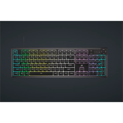 CORSAIR K55 CORE RGB Gamer Billentyűzet, fekete
