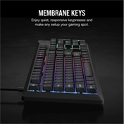 CORSAIR K55 CORE RGB Gamer Billentyűzet, fekete