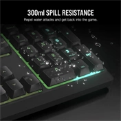 CORSAIR K55 CORE RGB Gamer Billentyűzet, fekete