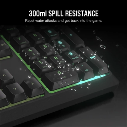 CORSAIR K55 CORE RGB Gamer Billentyűzet, fekete