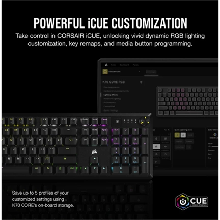 CORSAIR K70 RGB CORE Gamer billentyűzet