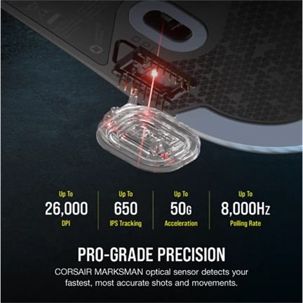 CORSAIR M75 vezetékes egér, fekete