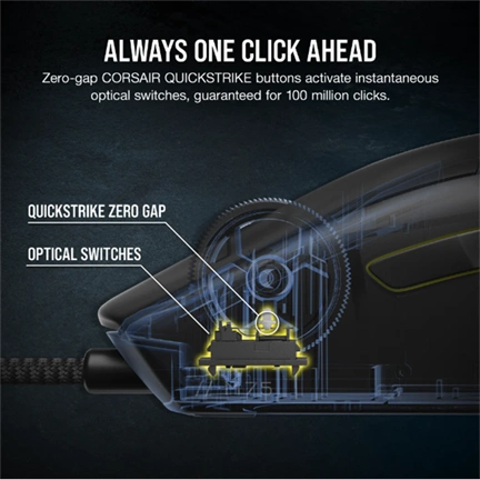 CORSAIR M75 vezetékes egér, fekete