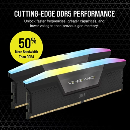 CORSAIR Vengeance RGB DDR5 5200MHz CL30 96GB Kit2 (2x48GB)
