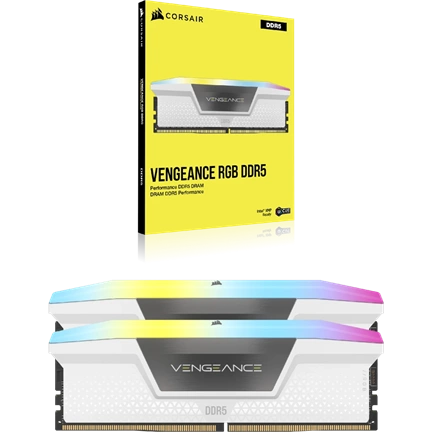 CORSAIR Vengeance RGB DDR5 6000MHz CL36 32GB Kit2 - White