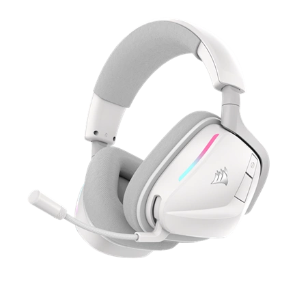 CORSAIR Vezeték Nélküli Headset, VOID v2 Wireless Gaming Headset, Dolby Atmos, fehér
