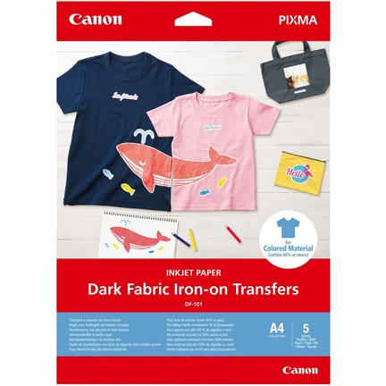 Canon DF-101 A 4 Dark Fabric Iron-on Transfers 5 Sheets