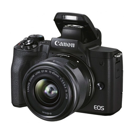 Canon EOS M50 Mark II + EF-M 15-45mm f/3.5-6.3 IS STM + EF-M 55-200mm f/4.5-6.3 IS STM kit (fekete)