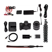 Canon EOS M50 Mark II + EF-M 15-45mm f/3.5-6.3 IS STM Premium Live Stream kit (fekete)