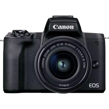 Canon EOS M50 Mark II + EF-M 15-45mm f/3.5-6.3 IS STM Premium Live Stream kit (fekete)