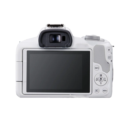 Canon EOS R50 + RF-S 18-45mm f/4.5-6.3 IS STM MILC fényképezőgép KIT (fehér)