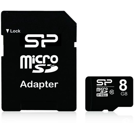Card MICRO SDHC Silicon Power 8GB 1 Adapter CL10