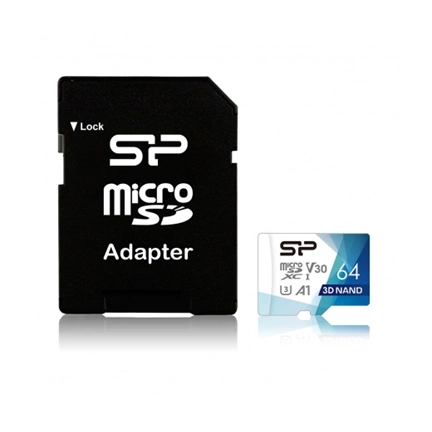 Card MICRO SDXC Silicon Power Superior Pro 64GB - C10,UHS-I U3, A1, V30