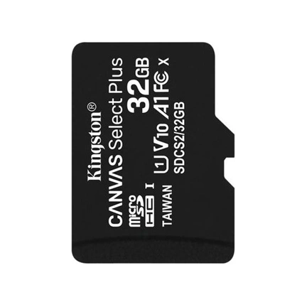 Card Micro SDHC Kingston 32GB Canvas Select Plus 100R A1 C10 + Adapter