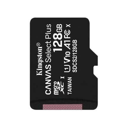 Card Micro SDXC Kingston 128GB Canvas Select Plus 100R A1 C10 + Adapter