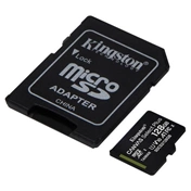 Card Micro SDXC Kingston 128GB Canvas Select Plus 100R A1 C10 + Adapter