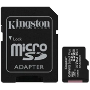 Card Micro SDXC Kingston 256GB Canvas Select Plus 100R A1 C10 + Adapter