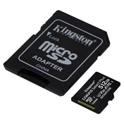 Card Micro SDXC Kingston 512GB Canvas Select Plus 100R A1 C10 + Adapter