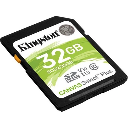 Card SDHC Kingston 32GB Canvas Select Plus 100R C10 UHS-I U1 V10