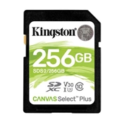 Card SDXC Kingston 256GB Canvas Select Plus 100R C10 UHS-I U3 V30