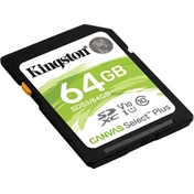 Card SDXC Kingston 64GB Canvas Select Plus 100R C10 UHS-I U1 V10