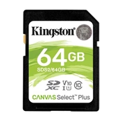 Card SDXC Kingston 64GB Canvas Select Plus 100R C10 UHS-I U1 V10