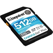 Card SDXC Kingston Canvas Go Plus 512GB 170R C10 UHS-I U3 V30