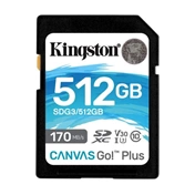 Card SDXC Kingston Canvas Go Plus 512GB 170R C10 UHS-I U3 V30