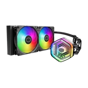 Cooler Master MasterLiquid 240 Atmos komplett vízhűtőrendszer, ARGB, fekete