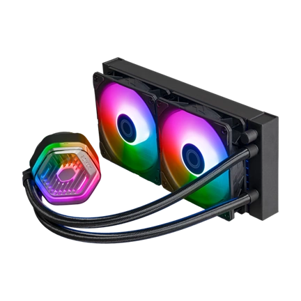 Cooler Master MasterLiquid 240 Atmos komplett vízhűtőrendszer, ARGB, fekete