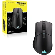 Corsair Harpoon v2 Wireless gaming egér - 6 programozható gomb, 26000 dpi, 2,4GHz/Bluetooth/USB-C