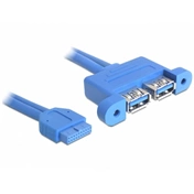 DELOCK Cable USB 3.0 pin header female > 2 x USB 3.0-A female parallel (82941)