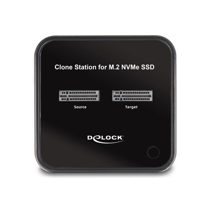 DELOCK Dokkolóállomás 2db. M.2 NVMe PCIe SSD-hez klón funkcióval
