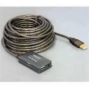 DELOCK USB 2.0 Extension Cable 10m active with 4 port Hub (82748)