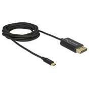 DELOCK USB Type-C koax kábel DisplayPort-hoz (DP Alt Mode) 4K 60 Hz 2 m (83710)