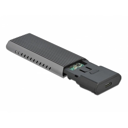 DELOCK külső ház M.2 NVMe PCIe vagy SATA SSD-hez USB 3.2 Gen 2 Type-C 10Gb/s szerszám nélküli