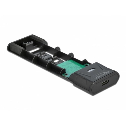 DELOCK külső ház M.2 NVMe PCIe vagy SATA SSD-hez USB 3.2 Gen 2 Type-C 10Gb/s szerszám nélküli