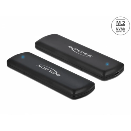 DELOCK külső ház M.2 NVMe PCIe vagy SATA SSD-hez USB 3.2 Gen 2 Type-C 10Gb/s szerszám nélküli DELOCK külső ház M.2 NVMe PCIe vagy SATA SSD-hez USB 3.2 Gen 2 Type-C 10Gb/s szerszám nélküli
