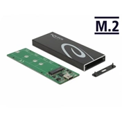 DELOCK külső ház M.2 SATA SSD-hez USB 3.2 Gen 2 Type-C